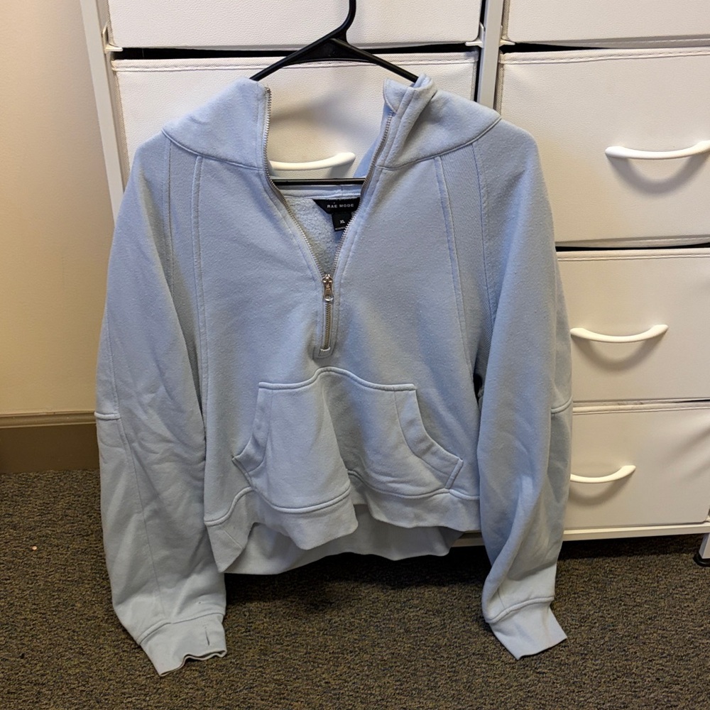 Blue Half-Zip Hoodie